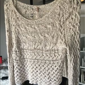 White free people sweater